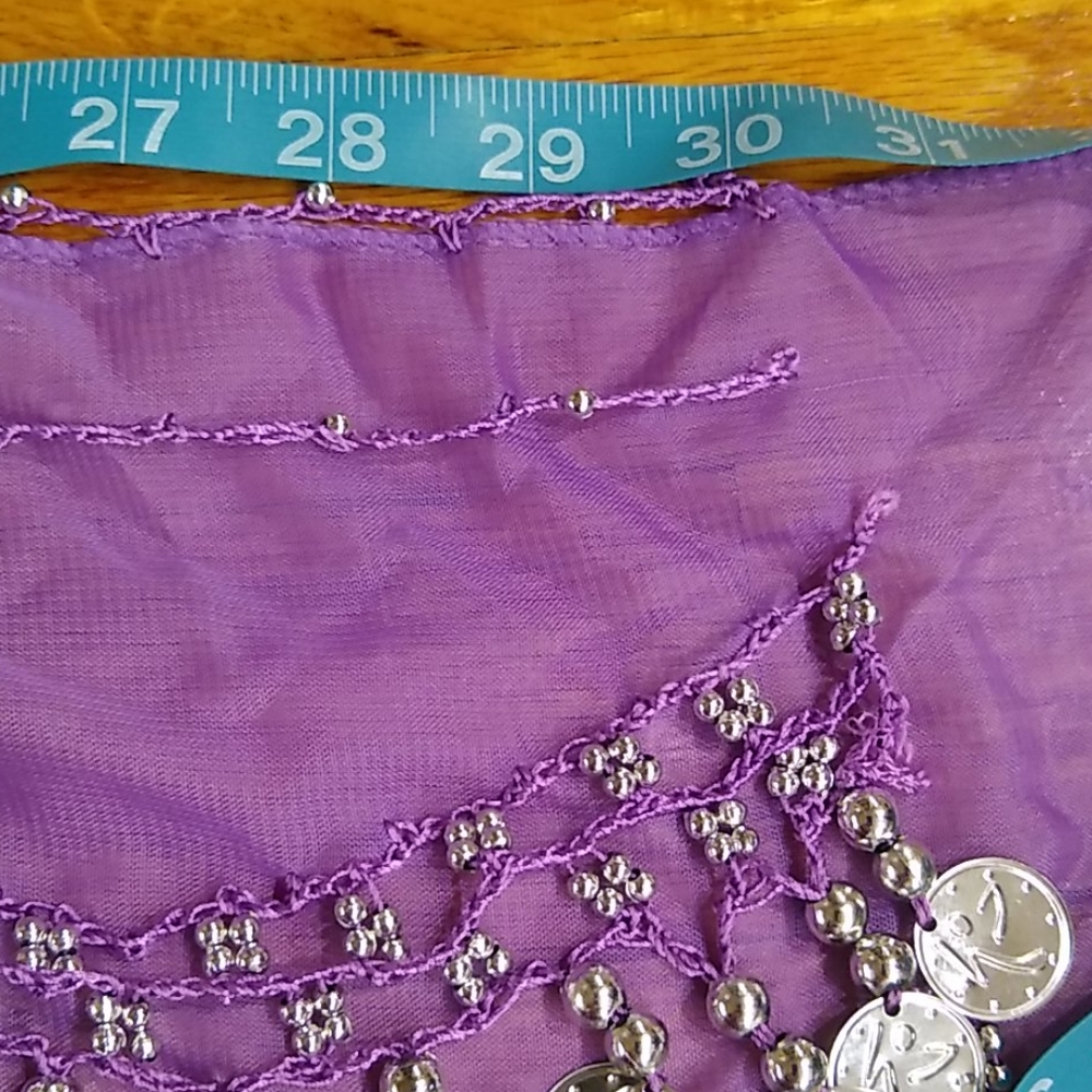 Lot of 5 Belly dance coin scarves - Picture 4 of 6